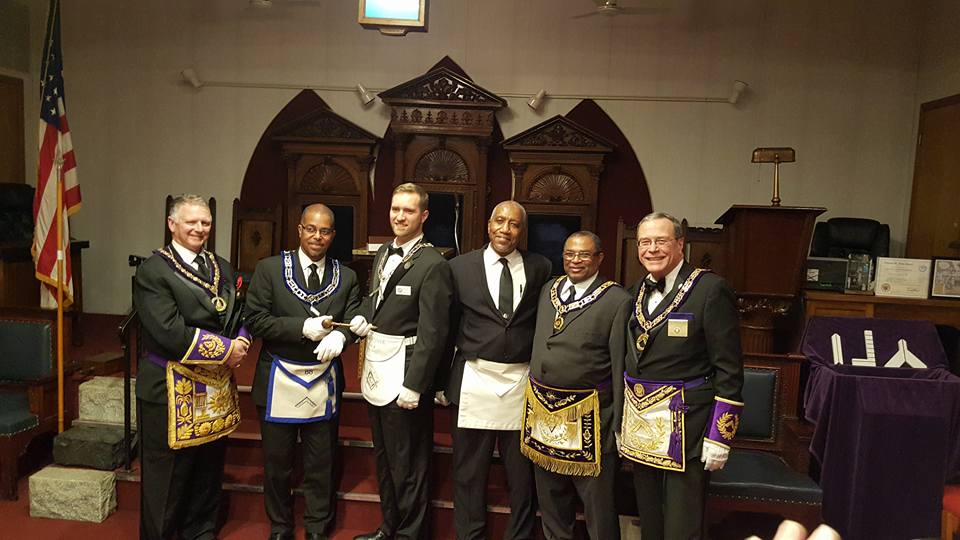Visitation with the Master of Harmonie Lodge 699  and thier Grand Master and Deputy Grand Master with RW Perry and PM Dixon 